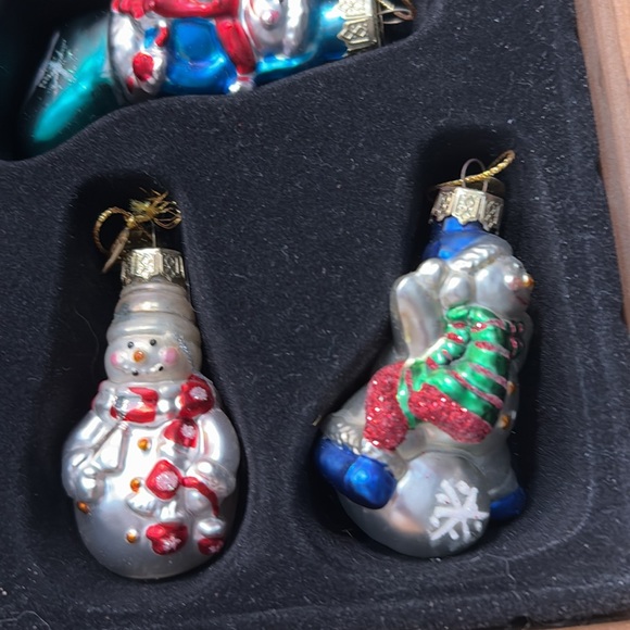 Vintage 2002 Thomas Pacconi Classics Glass Snowman Christmas Tree Ornaments 11 - Picture 11 of 14